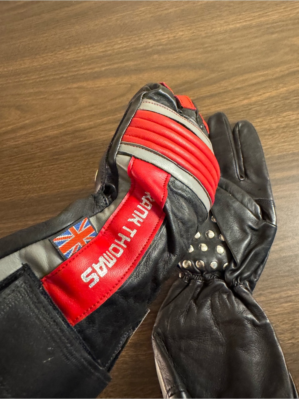 Vintage Frank Thomas Made in England Leather Motorcycle Gloves Men’s L Bike - Picture 9 of 10